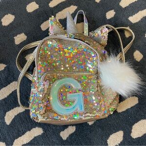 G sequin mini backpack